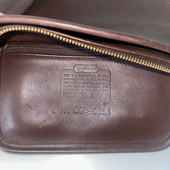 Vintage Coach Brown Mahogany Leather Sutton Zip Crossbody Shoulder Bag D9C-9814 - Picture 11 of 11